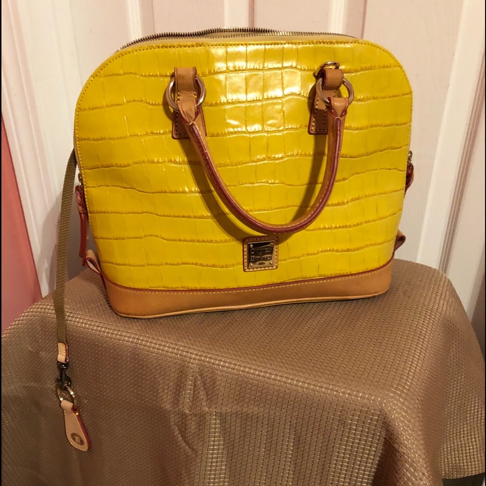 Dooney & Bourke yellow satchel bag